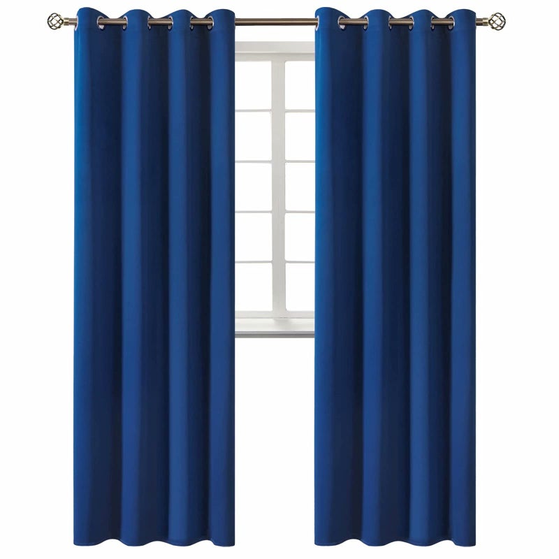 BGment Blackout Curtains for Bedroom - Grommet Thermal Insulated Room Darkening Curtains for Living Room, 52 x 95 Inch, 2 Panels, Royal Blue - Image 1